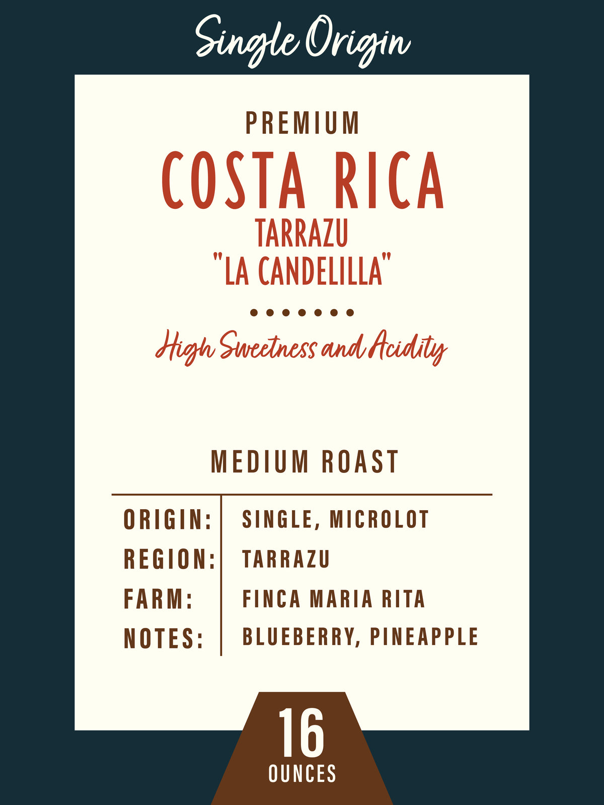 Costa Rica Tarrazu- 1lb Bag
