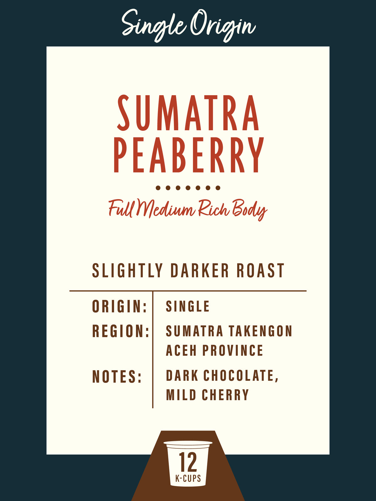 Sumatra Peaberry - 12 K-Cups™