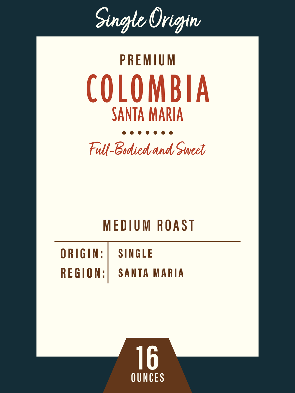 Colombia Santa Maria - 1lb Bag